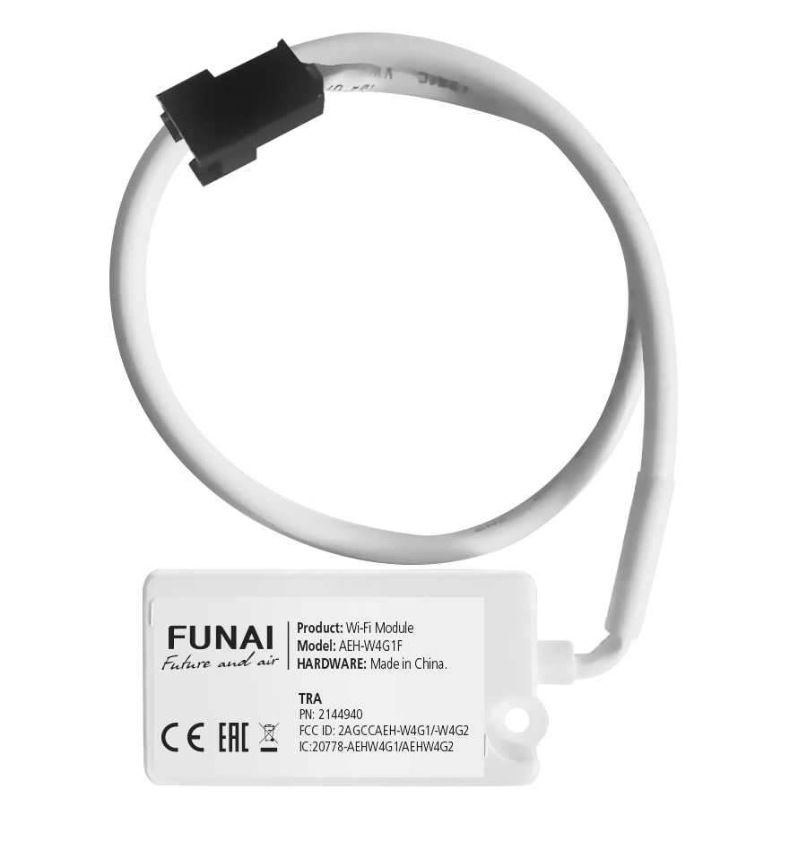 Wi-Fi-модуль FUNAI AEH-W4G1F для сплит-систем SENSEI 2025 (D06), SENSEI Inverter и мульти-сплит систем ORIGAMI AEH-W4G1F