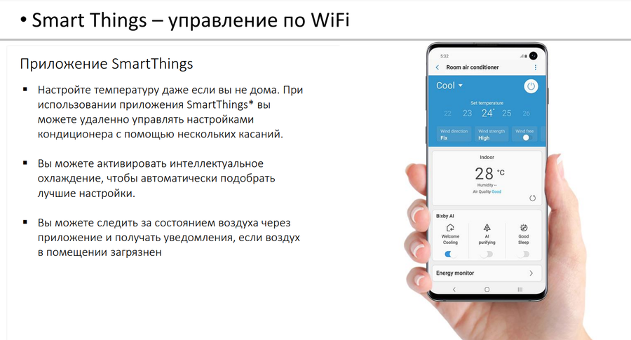 Кондиционер Samsung Wind Free Mass Geo AR12BSFAMWKNER