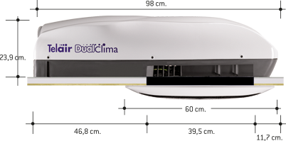 Автомобильный мобильный кондиционер Telair DUALCLIMA 12500H